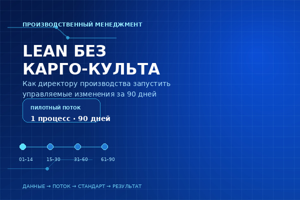 Фото Lean без карго-культа: как директору производства запустить изменения за 90 дней