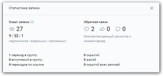 статистика записи вк скриншот